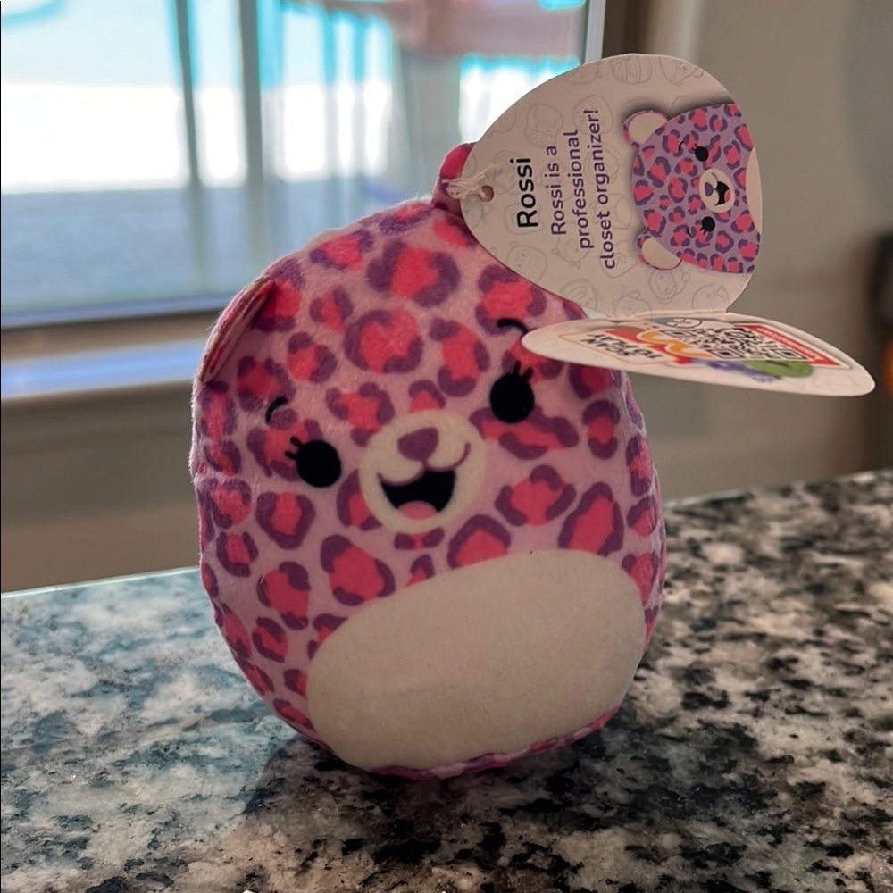 Pink Leopard Squishmallows Plush Toy from McDonalds